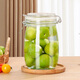 Baijie glass sealed jars, 3 packs of 1000ml storage jars, household glass bottles, wine bottles, pickle bottles, pickled Laba garlic jars
