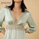 Jinsanta Seda Camillero Mulberry Seda elegante Elegante Soft Soft Vapo Vape empalmado Oasis Oasis Spring Color 9720 L