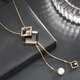 Qlady crystal geometric sweater chain women's long necklace high-end sweater pendant accessories pendant birthday gift for wife