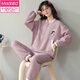 
Modal pajamas for women in autumn and winter thickened pure cotton new style cotton cardigan zipper casual air cotton mezzanine home clothing set MC-15271 M [Suggested weight: 85-100Jin [Jin equals 0.5 kg]]