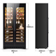 Odino seamless stealth fully embedded frequency conversion double-door integrated constant temperature wine cabinet ultra-thin home living room red wine cabinet commercial hotel club large capacity wine cabinet high configuration (frequency conversion)