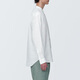 无印良品（MUJI）男式 麻 立领长袖衬衫 男士衬衣 汉麻 男装 上衣
 AC9AAA4S 白色 L (175/100A)