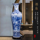 Jingdezhen (jdz) large vase ceramic hand-painted blue and white porcelain new Chinese style living room TV cabinet floor-standing ornaments high porcelain vase large hand-painted blue and white long-lasting 1.4 meters single