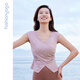 Fansheng Yoga Fashion Simple and Comfortable Design V-neck Showing chest and waist to make it look slimming on the outside vest F14223 Soft-friendly powder S