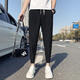 Nanyuqiu (Nanyuqiu) Herrenhosen für Herren für den Herbst, die neun-Punkte-Hose für Herren-Internet-Promi-Mode-Marke Ins Pussy 9-Punkte-Bindungshose 844 Black M 28-29 (neues Produkt ist auf dem Markt)