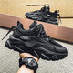 
Senma daddy shoes men's summer mesh 2025 new thick sole elevated sports breathable men's casual trendy shoes black 42