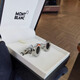 Montblanc Montblanc Business französischer Männer schwarzer Achat formelle Manschettenknöpfe Counter Seal Black Achate