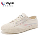 飞跃（Feiyue）帆布鞋男女复古国潮休闲鞋春夏季新款舒适运动小白鞋子205 205米色 36