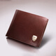 Sept Wolf Men's's Wallet Short Greil en cuir Générat en cuir marque trois fois horizontale et verticale Clip de billette de bouclier simple SLOT MULLIAT MULTH CARD