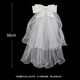 Half bridal veil, confession of love, proposal, certificate, bow cover, hair clip, fairy photo photo props, QC large bow veil, about 60cm long