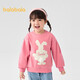 Balabala children's sweatshirt girls 2024 spring and autumn cartoon rabbit sweet round neck pullover top cute 208324121001