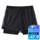 Vandilla swimming trunks men's anti-embarrassment men's beach boxer loose quick-drying swimming trunks swimsuit hot spring swimming equipment 21806 black 3XL recommended 145-165 catties
