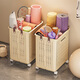 Nombramiento de la cesta de almacenamiento de la colchoneta de yoga Equipo de acondicionamiento físico Cesta de almacenamiento Sports Clip de almacenamiento Badminton Storage Storage Gran Crema blanca Grande