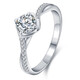 AVHE platinum ring micro-set twisted arm diamond ring laboratory-grown diamond 1 carat custom wedding gift Chinese Valentine's Day jewelry 1 carat D color cultured diamond-platinum ring