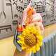 Hemuzhou Creative Plush Sunflower Car Schlüsselbeutel Pendellanpendententauchkarikon kleine Schmuckgeschenke für Männer und Frauen Sonnenblume (Gewinn der Meisterschaft in einem Sturz)