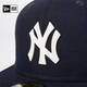 NEW ERA【七夕礼物】纽亦华MLB棒球帽男女情侣NY皮制LOGO平檐全封帽5950 13793091-黑色 纽约洋基队 738 58cm