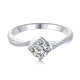 AVHE platinum ring micro-set twisted arm diamond ring laboratory-grown diamond 1 carat custom wedding gift Chinese Valentine's Day jewelry 1 carat D color cultured diamond-platinum ring