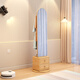 
Yuemingting solid wood multi-functional coat rack floor-standing full-body mirror storage dressing mirror movable rotatable fitting mirror combination walnut color