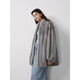 Fu Zhien Meteor Variation Imported Full Pumping Mink Coat Stand Collar Young Full Mink Fur Coat Women's Winter Beige Color L