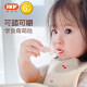 IKV licking spoon baby learning to eat training spoon short handle baby food supplement silicone soft spoon fork spoon tableware set with storage box yellow fork spoon