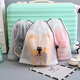 JING PING travel storage bag portable clothes sorting transparent small cloth bag underwear suitcase clothing seal bag package bag tie-tight 5 each large, medium and small