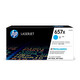 HP (HP) 657A / 657X Cartouche de toner d'origine CF470X Boîte en poudre de cartouche de toner noir applicable à M681 / M682 Imprimante de la série CF471X CARTRIDE DE TONER CYAN 657X (environ 23 000 pages))
