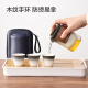 Jiabai travel tea set outdoor portable kung fu tea set glass teapot ceramic tea cup one pot three cups