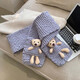 
Caikaying bear scarf handmade DIY scarf finished wool knitted hand knitted scarf material bag wool balls for girlfriend wool balls 4 balls material bag + artifact