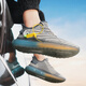 Aizunshi Putian Herrenschuhe Sommer atmungsaktiv 2025 Neue Fliegerknitsport- und Freizeit -Maschenschuhe Mesh leiten Kokosnuss vielseitige trendige Schuhe Denim Blue 42 (260 mm)