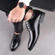 
Pudi leather shoes for men in spring and summer men's versatile business casual derby formal wear work Brock shoes for men Oxford trendy shoes FH-866 black 42