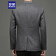 Romon Wool Suit Men's Automne et Hiver Business Casual Cost Cabe en laine Single Western Coat Men's XF51 Gray L