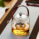 Mesni glass tea brewing pot, spray tea steaming pot, steaming and boiling one-piece teapot, kung fu tea set, steaming and boiling one-piece pot