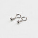 MOYANYU Pt990 Platinum Dot Small Earrings PT950 Platinum Curved Hook Earrings Solid Small Beads Simple Ear Bone Curved Hook*Single PT990 Dot 0.4g