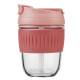 Lock and Lock (LOCK/LOCK) coffee glass cup for male and female students, portable straw cup, handy water cup 350ML pink LLG689DPIK