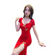 
Qiao Xuan Dai Foot Bath Technician Spa Cheongsam Long Workwear New Party Dress Sexy Slit Tight Long Skirt Chinese Night 13553 Black Long Skirt S