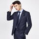 Shanshan Light Luxury Wool Suit Men's New Business Casual Suit Two-piece Groom and Best Man Wedding Dress Royal Blue L 175/92A-175/82A