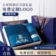 Grace's high-end light luxury five-star hotel towels and bath towels three-piece gift box set souvenirs for women's day Turkey gift box-Peacock Blue