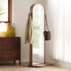 Miroir à bas du corps de marée marée du corps en rotation miroir miroir ménage noir noix en bois massif miroir de rangement objectif miroir rotable 50 * 172cm