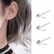 Lnieer 999 pure silver ear stick to support ear piercing silver earrings for women to sleep without picking, small and exquisite ear bone ear needles, not easy to cause allergies, 999 pure silver 3mm round head earrings pair