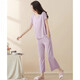 Pajamas modales para mujeres en verano de estilo delgado modal de manga corta con almohadillas en el pecho y pantalones de nueve puntos para ropa al aire libre. Juego de ropa para el hogar. Sedio de seda de hielo Sentimiento fresco. 841 negro (con almohadillas en el pecho) l