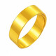 Jin Shanni jewelry pure gold 999 gold ring smooth solid flat plate men and women ring live gold ring Chinese Valentine's Day gift gold weight 5.89g