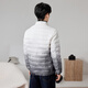 Snow Fly [Off-season Clearance] New autumn and winter style thin down men's zipper pocket windproof cuffs warm autumn down black and white gradient 9T84 L 175/92A