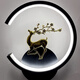Yaotian Bedroom Bedside Warm Wall Lamp Simple Modern Living Room Background Wall Lamp Stairs Aisle Corridor Round Square Lighting Black C Sika Deer Right Stepless Dimming (with remote control)