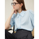 Fan Silann's workplace outfit commuting French shirt for women's niche design puff sleeve top 24FS12186 apricot color M