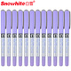 snowhite PVN-159 straight liquid roller ball pen quick-drying color gel pen signature pen water pen handbook multi-color pen purple 0.38mm 12 pieces/box