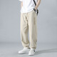 Dingfengbaoluo Japanisch reine Baumwollhosen Männer Frühling und Sommer Trendy Brand Stickerei Lose amerikanische Arbeitskleidung Casual Hosen WH5605 Khaki XL