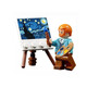 LEGO -Bausteine 21333 Van Gogh Star Moon Night 18 Jahre alte Jahre alt + Spielzeug Ideenreihe Flaggschiff Limited Edition Home Decoration