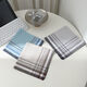 Zeluo nostalgic old-fashioned plaid soft and ancient style men's middle-aged and elderly thin handkerchief cotton sweat-absorbing towel pure cotton retro handkerchief ON# (3 strips) pure cotton about 39CM*39CM