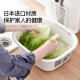 ASVEL fruit large vegetable basin kitchen water filter basket household vegetable basket drain vegetable basket plastic white square 1L