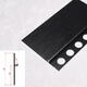 FACEMINI FN-684 5厘墙板踢脚线免开槽内嵌铝合金地脚线 4mm隐形踢脚线7551 哑黑色2.5米